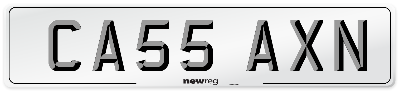 CA55 AXN Number Plate from New Reg